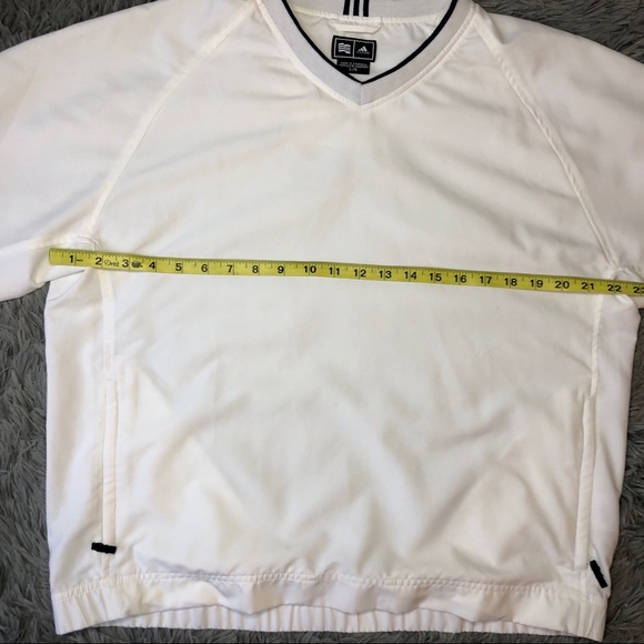 Adidas Men’s ClimaProof Pullover V Neck Golf Shirt White Large - Picture 5 of 8